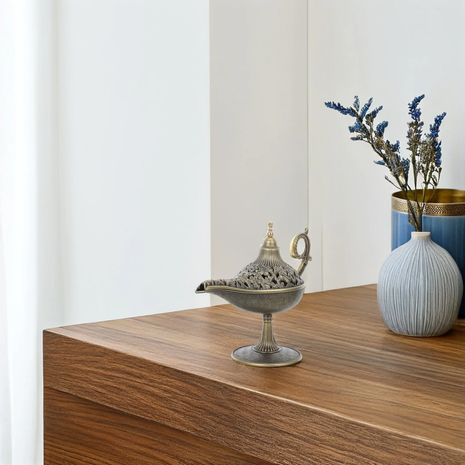 

Lamp Arabic Incense Burner Vintage Design for Tea Home Decor Aromatherapy Cone Stick Powder Burner