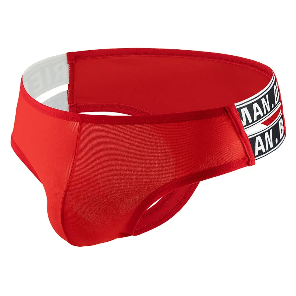 

Sexy Men Thong T-back Hollow Bikini Underwear Low Rise U Convex Pouch Briefs Thin Mesh Lingerie Elasticity G-string Panties