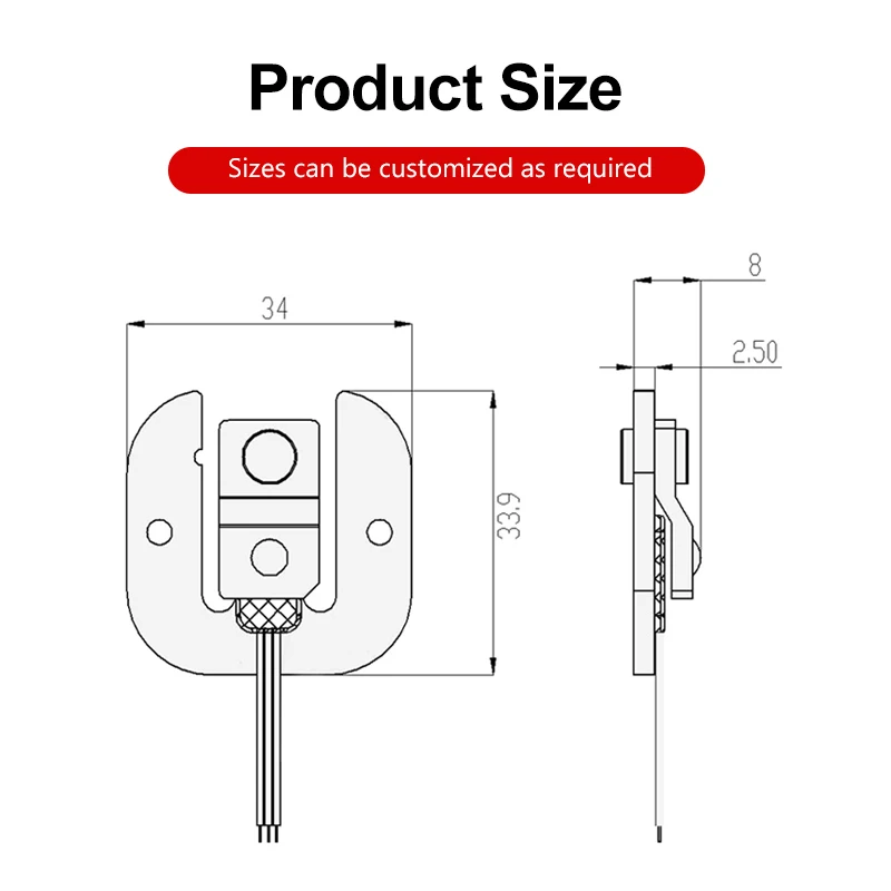 DIY Full-Bridge Product Text Load Cell  S Scale Bathroom Weighing Sensor 50Kg Easy to Use Scheme Validation none half bridge