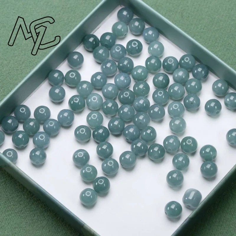 10PC Natural Jade Emerald Blue Water Leaf Gourd Beads Gourd Beads Accessories DIY Bangle Earring Charm Jewellery Luck Man Amulet - Image 4