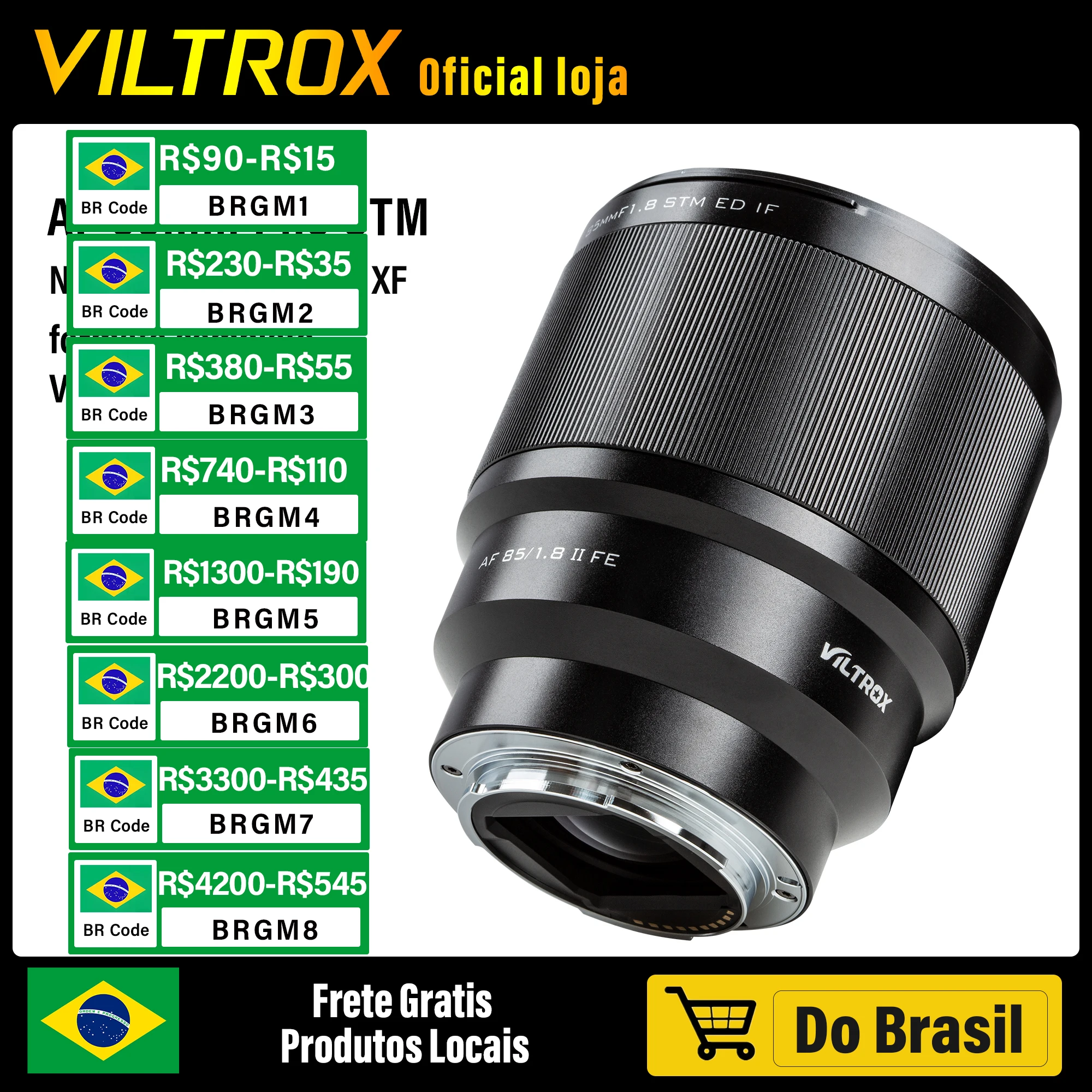 VILTROX 85mm f1.8 Lente de Câmera lente de retrato Full Frame Auto Focus Fuji X Nikon Z Sony FE, 85mm, F1.8 Grande Abertura A7C A7R4 ZV-E10 FX3 Z5 Z6 Z7 ZF