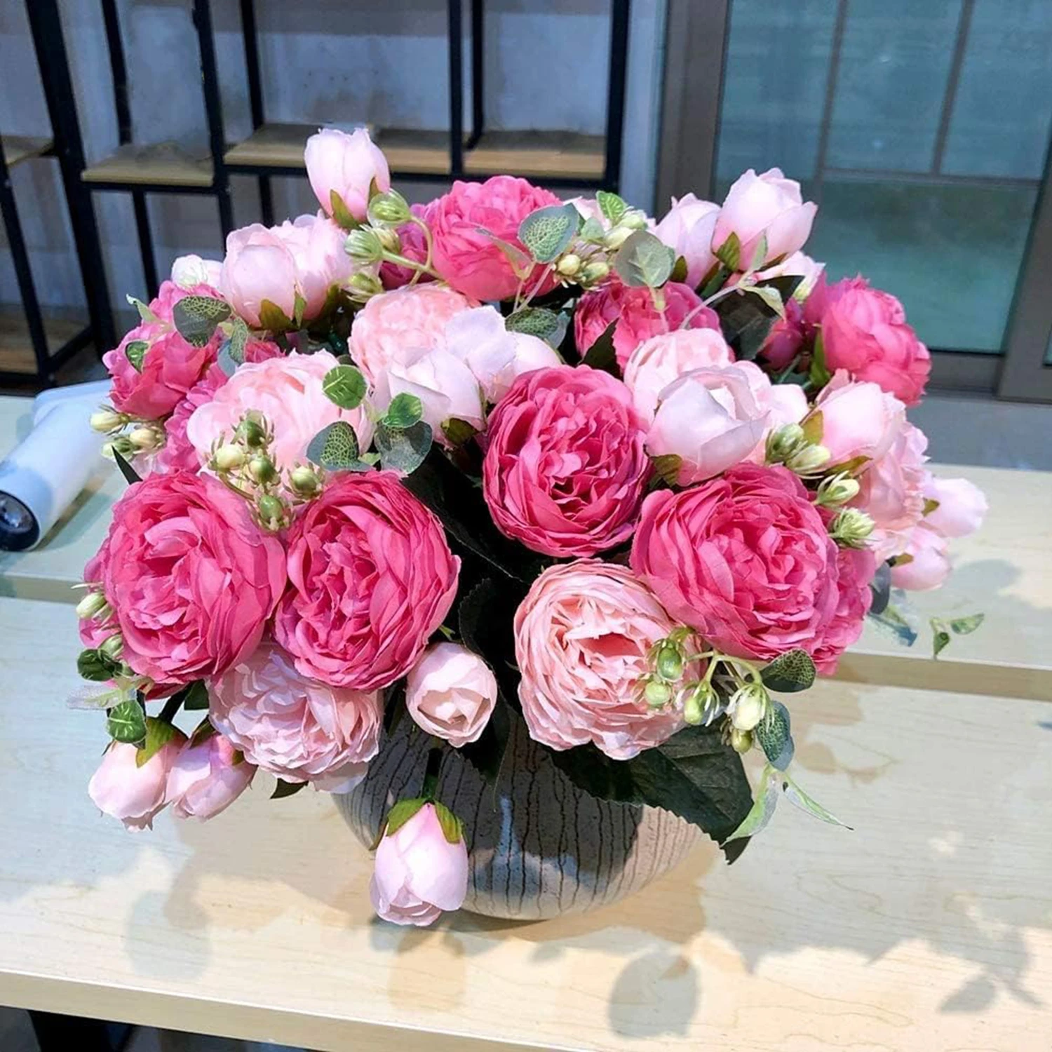 Artificial Flowers Rose Silk Peony Brial Bouquet Home Room Table Decora Festival Wedding Scrapbook Fake Plants Diy Gifts Props