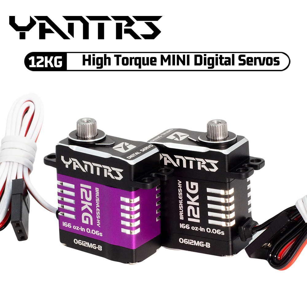 

YANTRS 12KG High Speed High Torque Brushless MINI Digital Servos for 1/24 RC Model Car Crawler Buggy Accessories