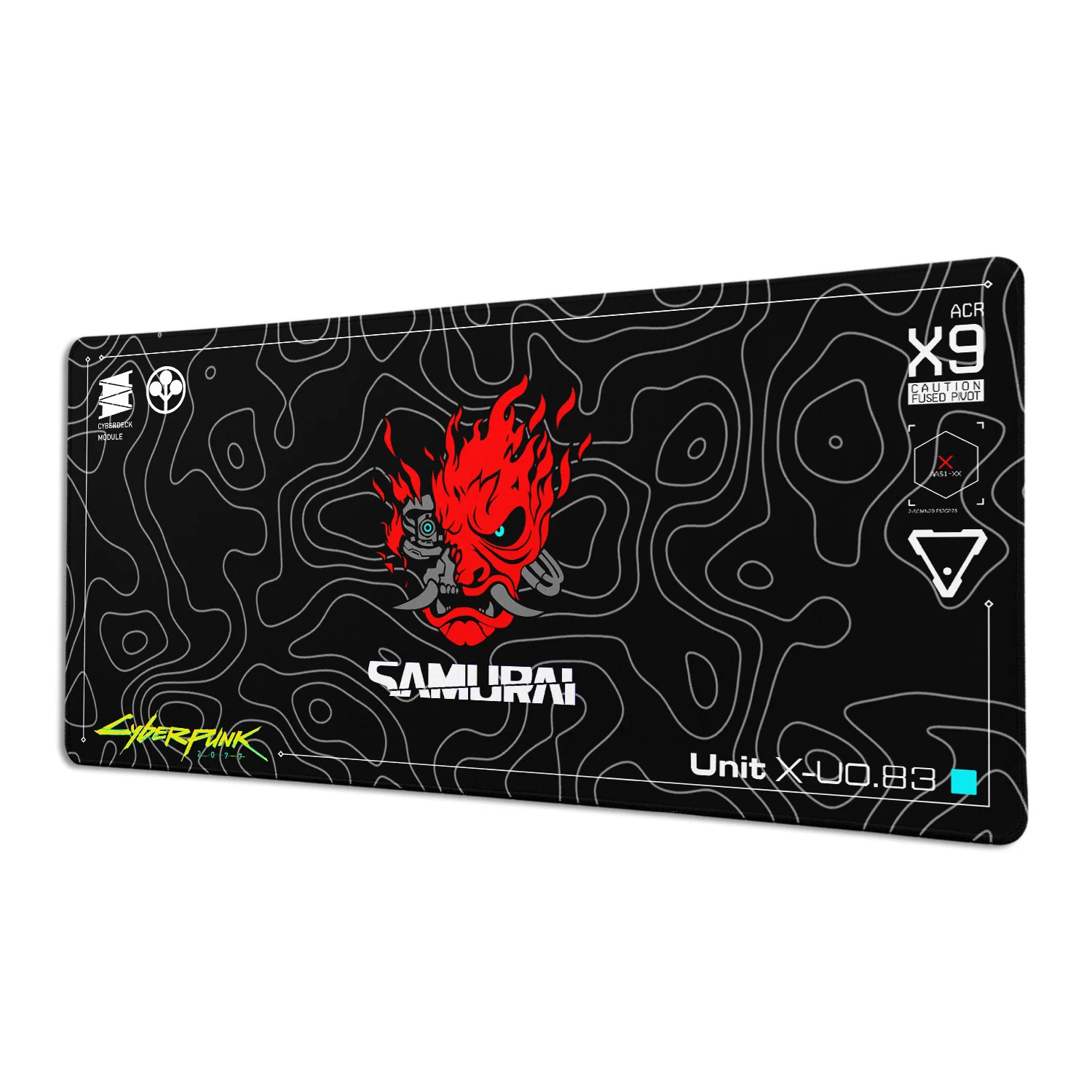 Czarna podkładka pod mysz gamingowa XXL, gumowa, antypoślizgowa, mata na biurko, podkładka z motywem anime, styl C-Cyberpunk, obszyta krawędziami, akcesoria do klawiatury PC. — zdjęcie produktu 7
