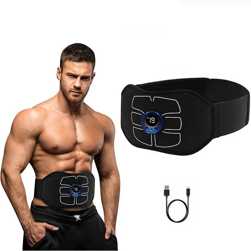 

ABS Stimulator Ab Machine Abdominal Toning Belt EMS Muscle Stimulator Home Office Fitness Workout Equipment For Abdomen