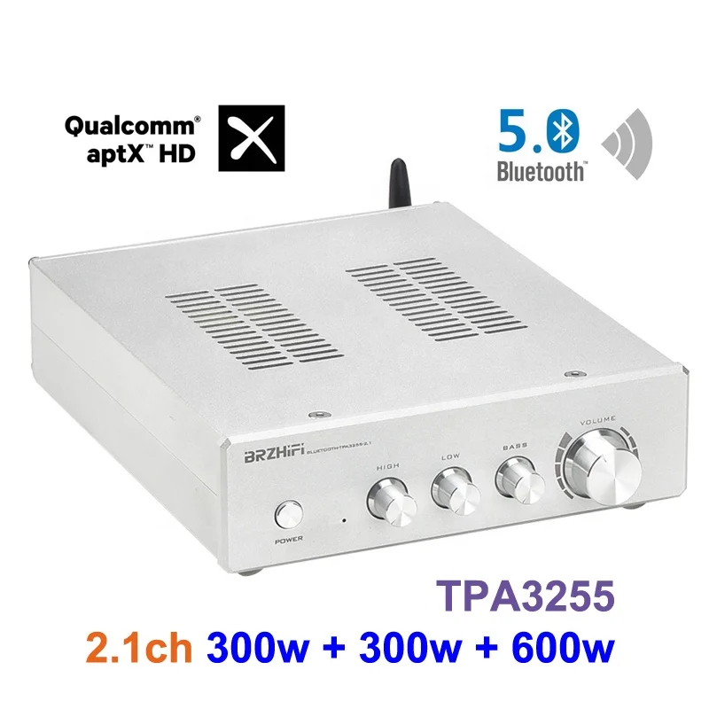 TPA3255 Dual Core High Power 300W*2 Subwoofer 600W Ampli Home Theater BT 5.0 Audio Amplifier Hifi 2.1 Channel St