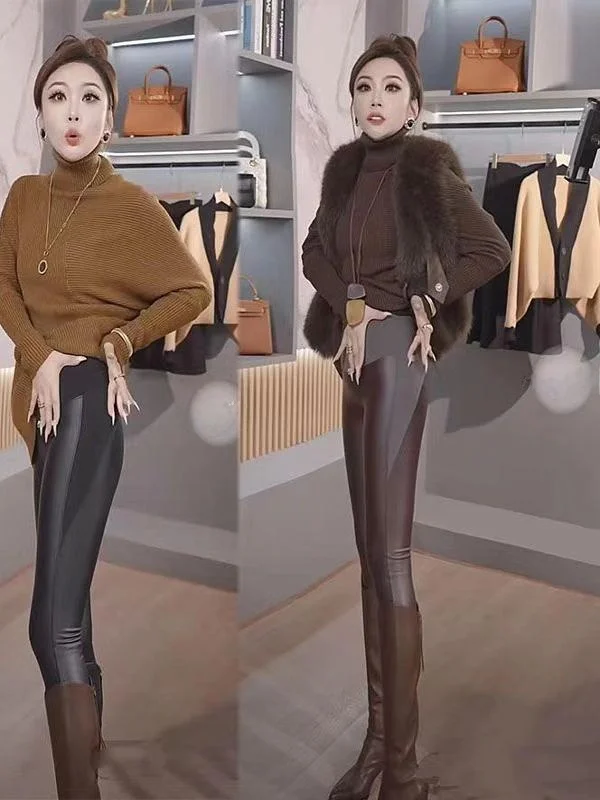 Emagrecimento fitn arcaskin calças de cintura alta calças de levantamento de bunda faionable leggings desgaste interno exterior fce forrado