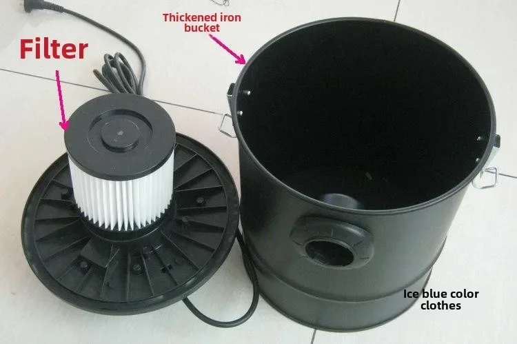 220V Large Capacity Ash Vacuum for Fireplace and Grill, HEPA Filter System with Durable Hose C