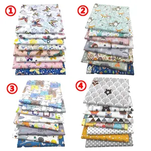Pano de costura de algodão para DIY Handwork, animal bonito, borboleta, gato, cão padrão, quadrados para Quilting, Patchwork, 8pcs 12 principais vendas tecido estampa gato - №9