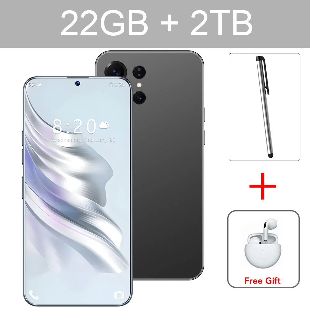 Nieuwe S26 Ultra Smartphone 2026 Origineel 7.3HD Globale Versie 5G Dual SIM Voordelige Mobiele Telefoons 7800mAh Android 15 Mobiele Telefoons