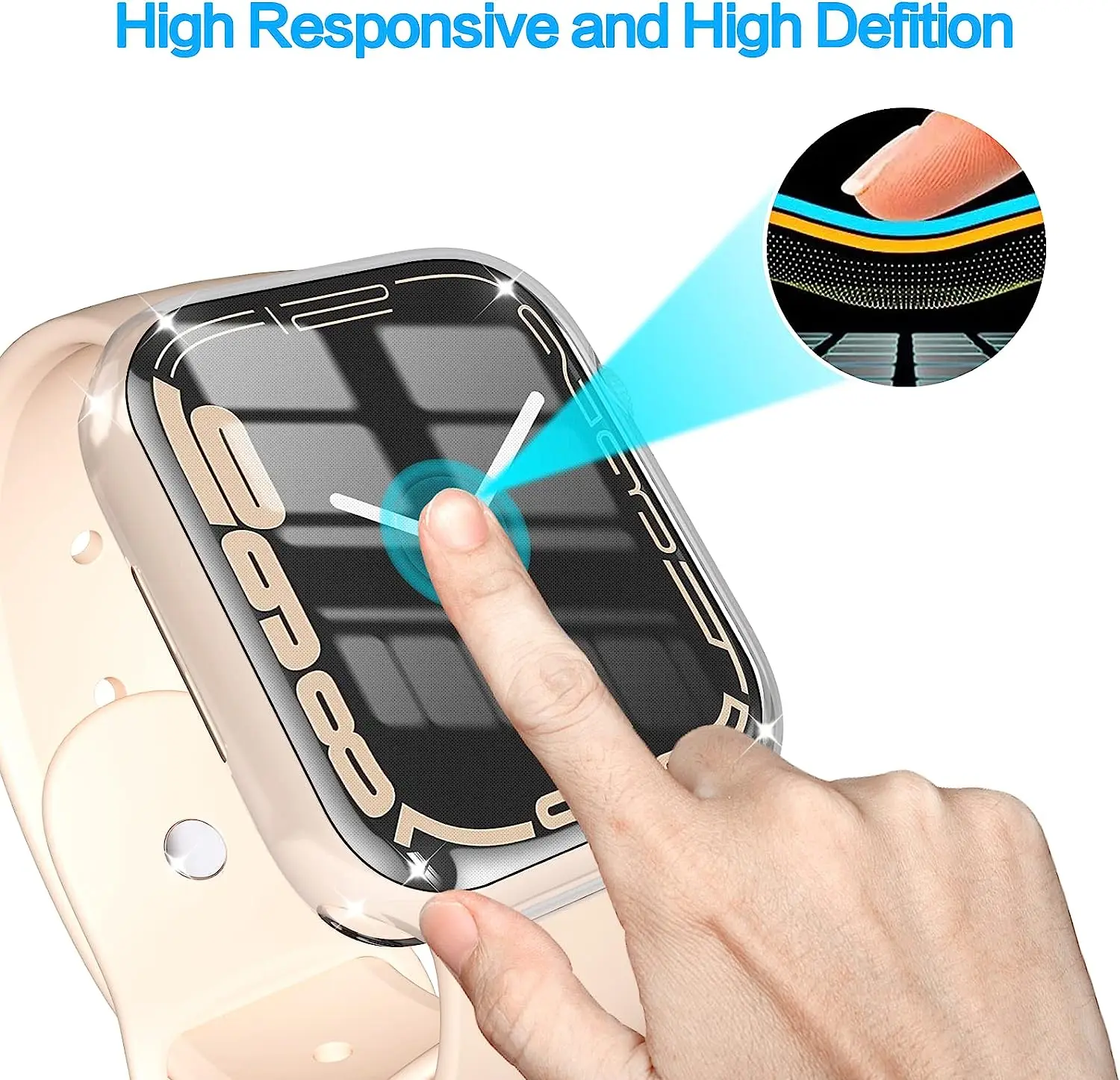 Apple Watch用スクリーンプロテクター,AppleWatch用保護カバー45mm 41mm 44mm 40mm 42mm 38mm,iwatchシリーズ8 7se 6 5 3