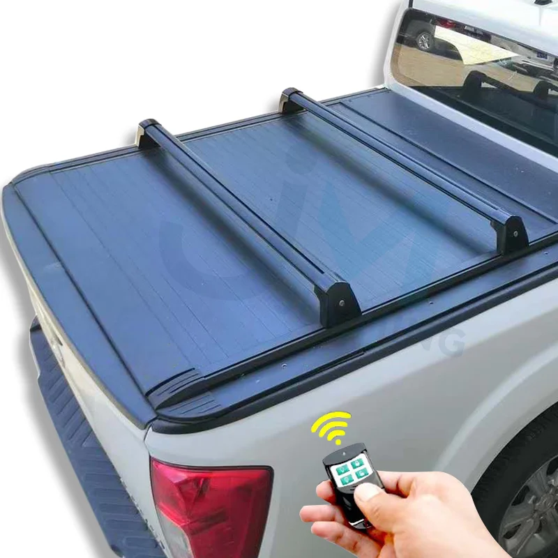 Custom Electric Retractable Roller Lid Shutter Aluminium Pickup Truck Top Retractable Roll Up Tonneau Cover For Different Models