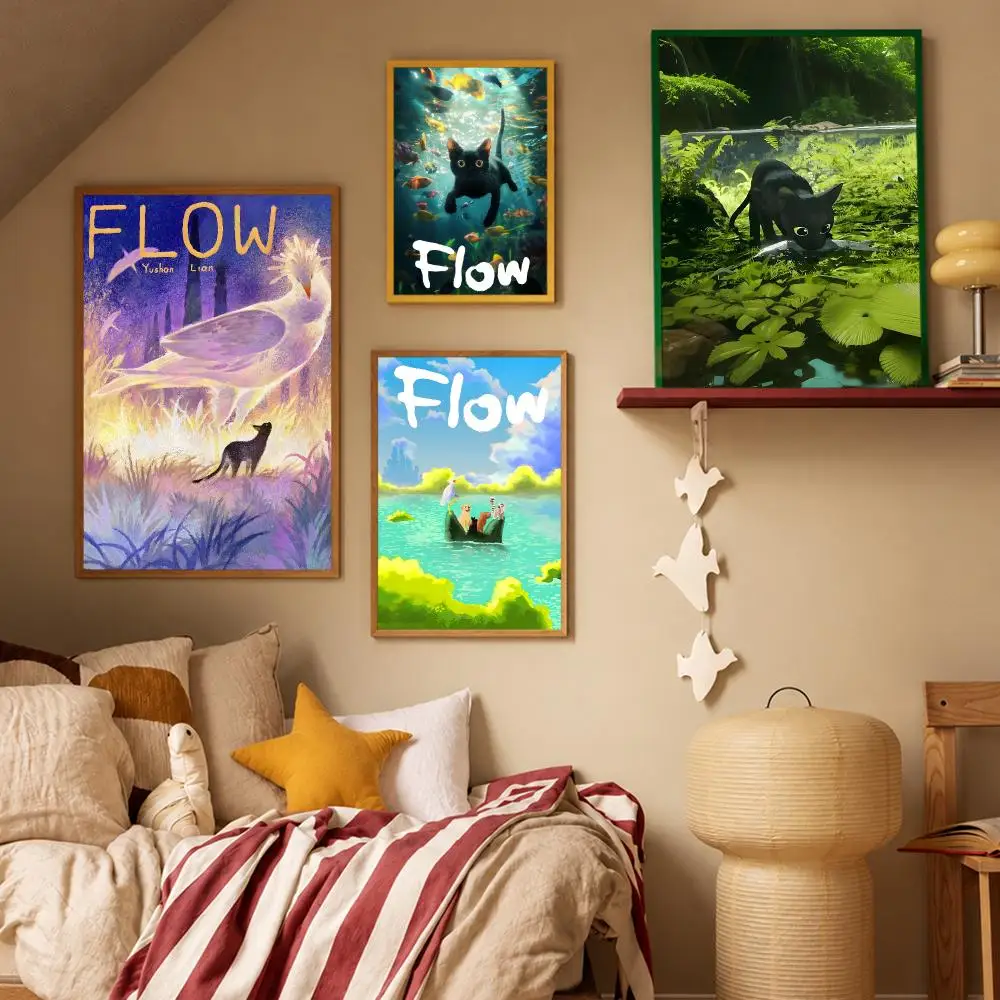 Art Modern FLOW Poster HD Waterproof Wall Art Posters Self Adhesive Bedroom Living Room Home Decor Gift