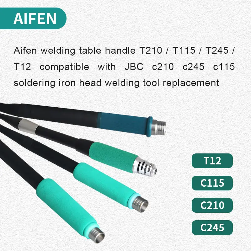 Aifen lötkolben griff für jbc c210/c245/c115 ersatz eisen kit für jbc 210/245 löt station löt griff werkzeuge