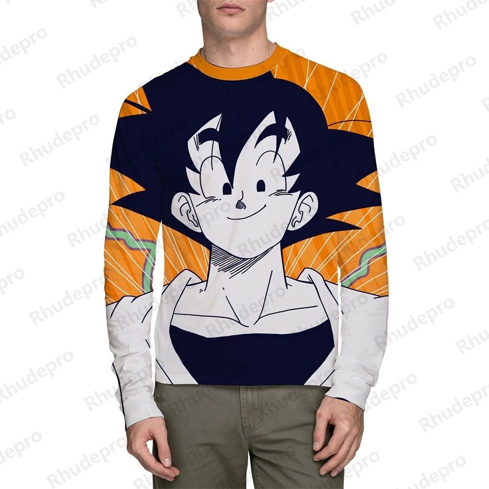 

Long sleeve Men's T-shirt Anime Dragon Ball Z Clothing Vegeta Shirts Trend Goku Essentials Tops Streetwear Super Saiya 2024 New