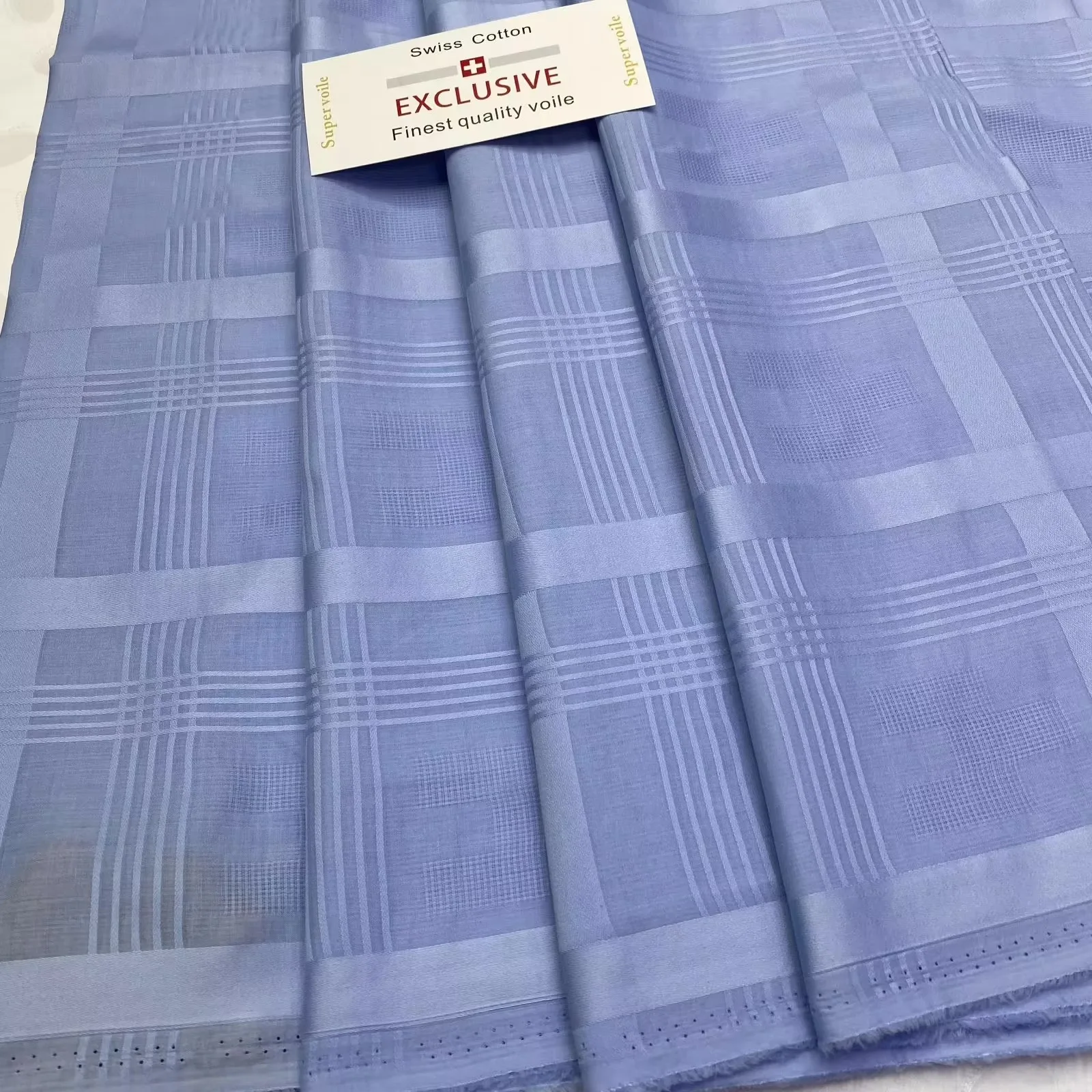 

Hot Sale 5 Yards African Soft Atiku Fabric For Men Suit Making Swiss Material 100% Cotton Pure Color For Clothes Sewing Wedding