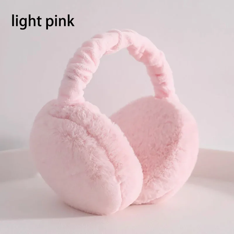 Fashion Autumn Winter Earmuffs Women Men Ear Warmer Plush Solid Color Adjustable Foldable Ear Muffs Earflap Earmuffs