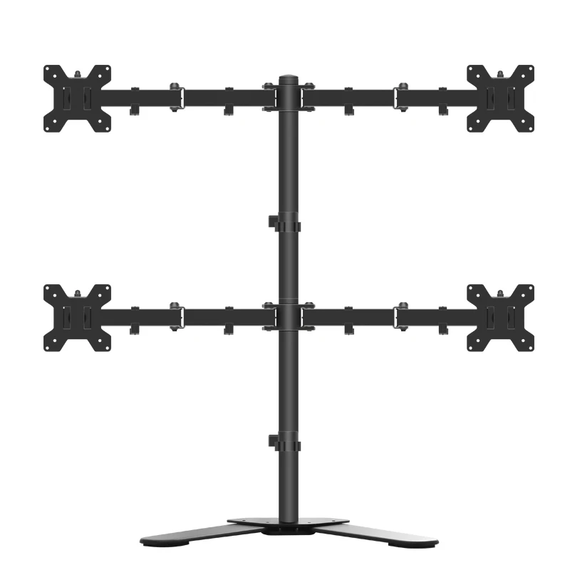 Multi-screen monitor bracket Desktop computer 4 Four-screen heightening base No punching No punching Telescopic lifting