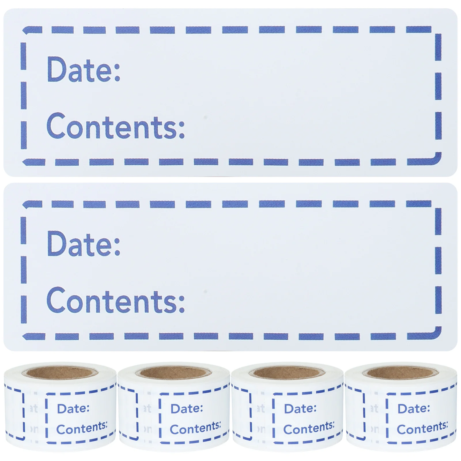 

125pcs 4 Rolls Food Label Stickers Removable Freezer Labels For Storage Diy Handwriting Marking Tape Kitchen Office