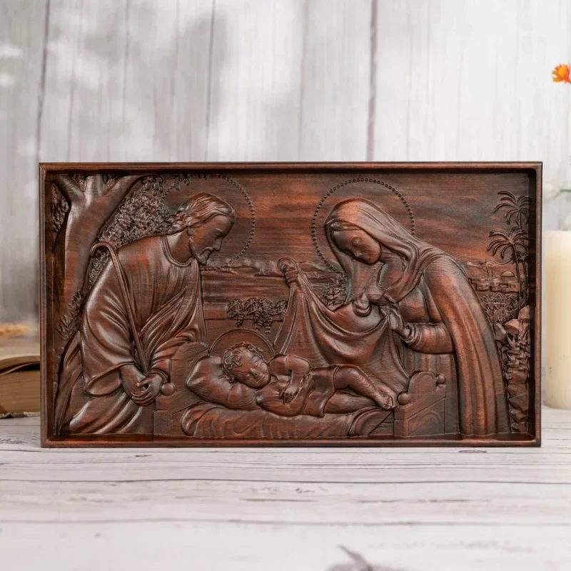 

High Quality Religious Figure Nativity Scene for Home Decor, , Mural Holy Family Jesus Christ Catholic Gift