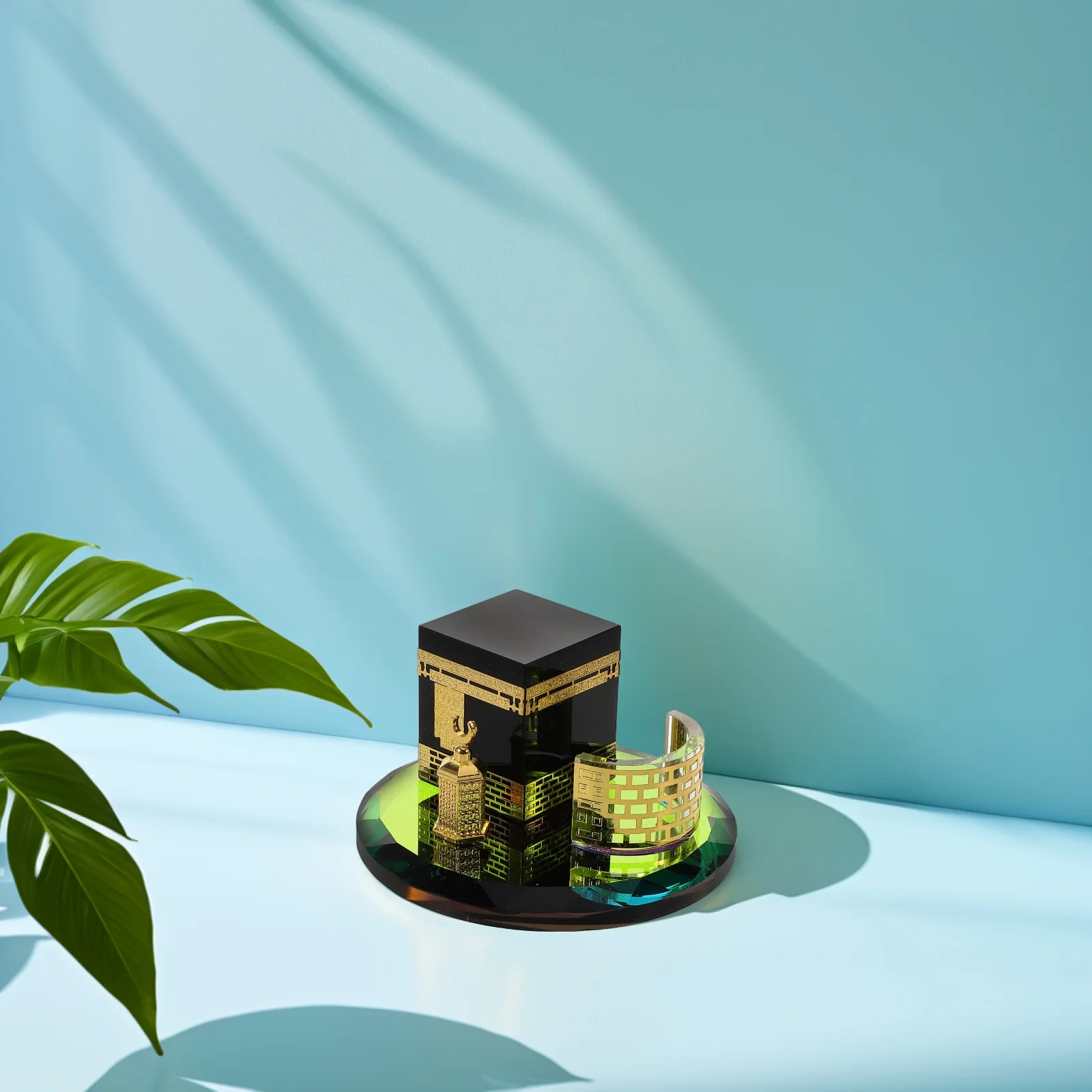 

Ornaments Miniature Islamic Architecture Home Decor Dining Table Model Crystal Vehicle Showpiece Saudi Arabia Travel