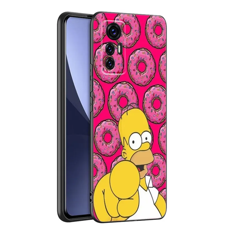 Funny Homer Simpson Black Silicone Phone Case For Xiaomi 9T 10T 11T 12 12S 13T 14 Pro 9 SE 11 Lite 12T 12X A1 A2 A3