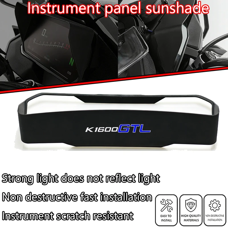 For BMW K1600 K 1600B K1600GT K1600 GTL CE 04 2022 R1250RT R 1250 RT 2021- Glare cover Meter Frame Cover