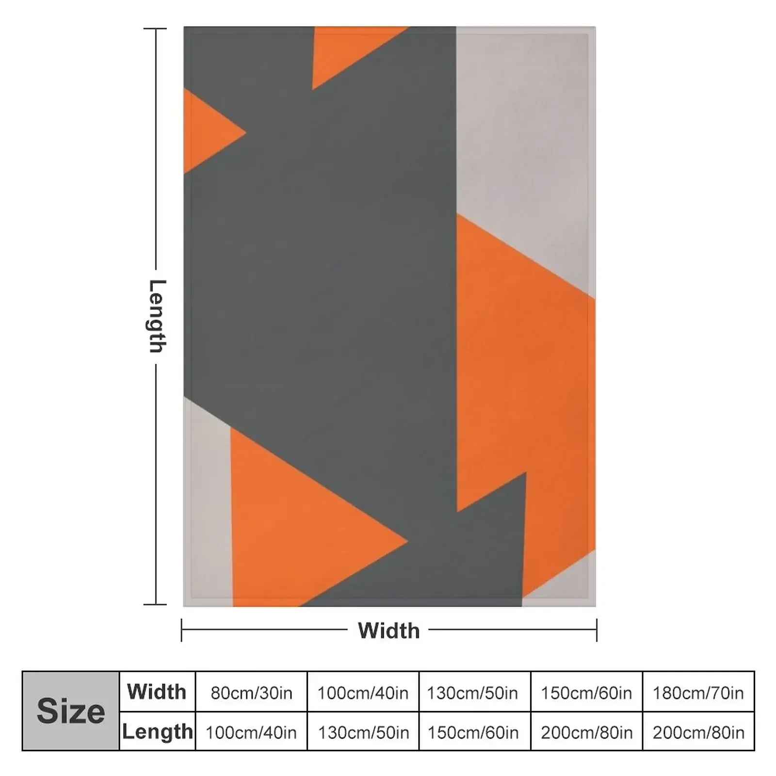 Orange and Grey Triangles Throw Blanket Multi-Purpose Thin Luxury Thicken warm for winter Blankets