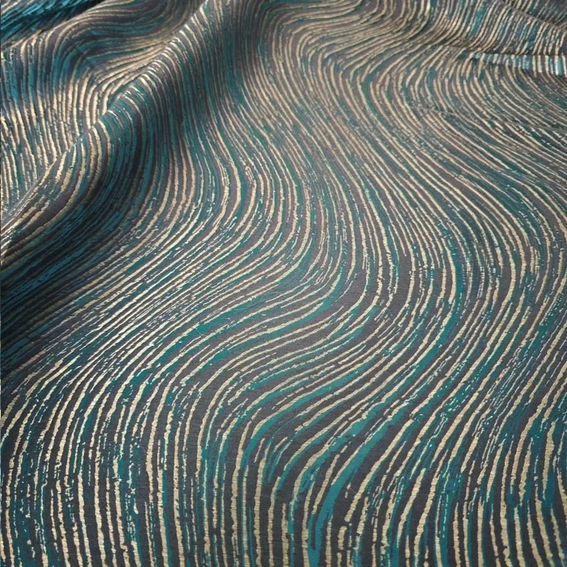 

Jacquard Fabric Water Ripple Pattern Gold Thread Designer Fashion Creative Apparel Sewing Fabric Cloth for By Meter Diy Material