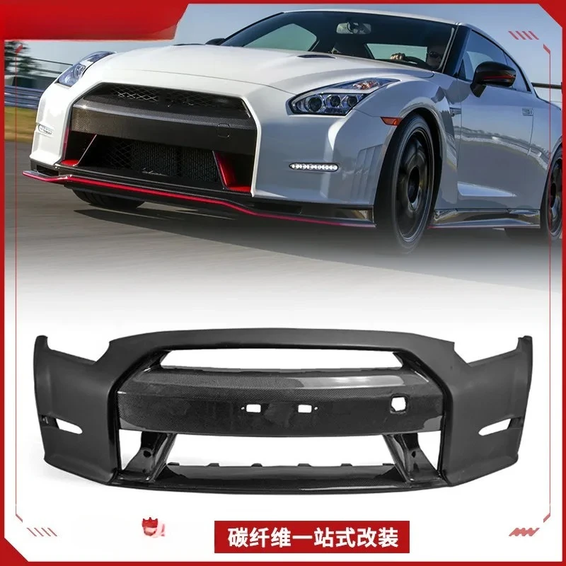 

Suitable for Nissan Ares GTR R35 Nismo model, carbon fiber modified parts, front bar large surround, front bumper