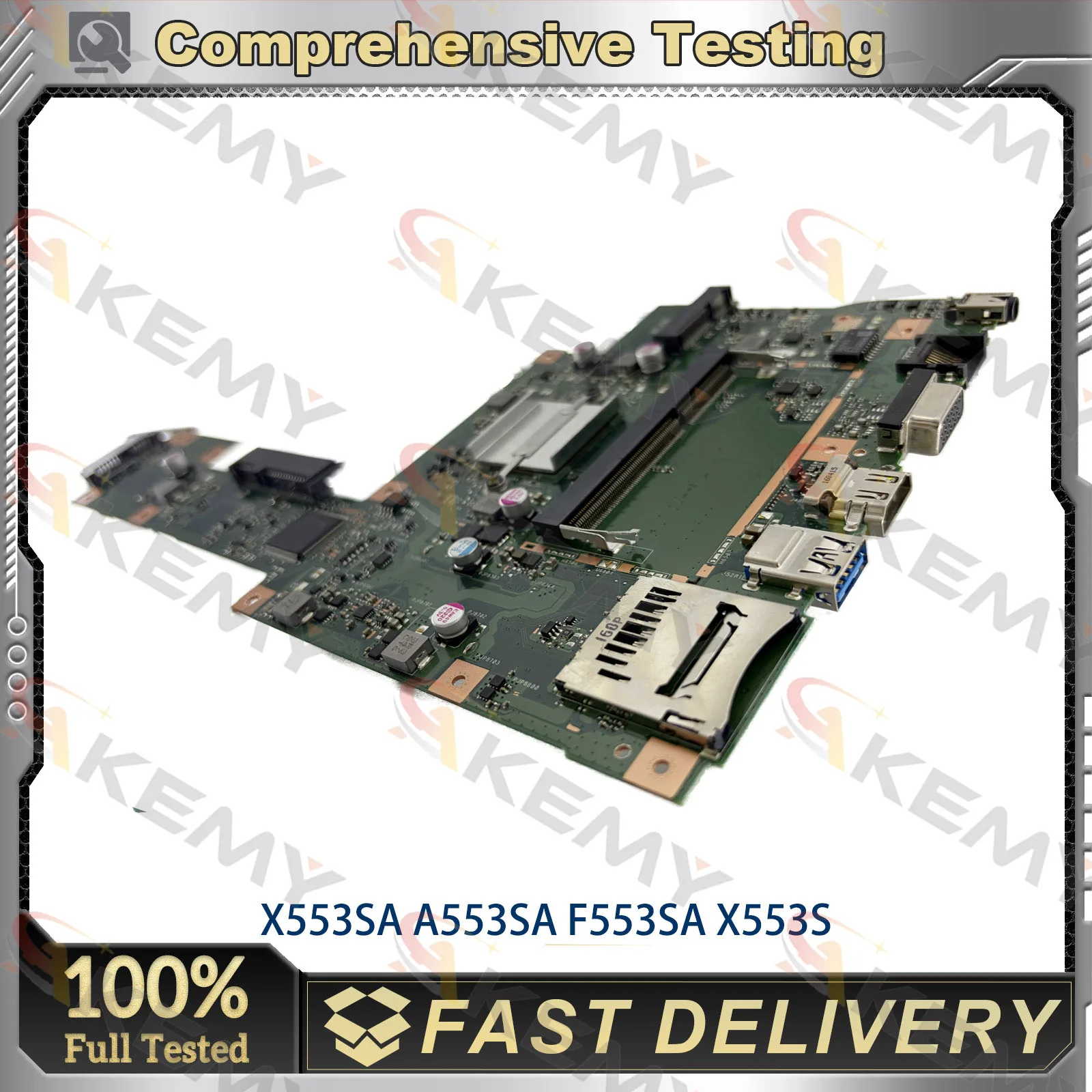 Carte mère pour ordinateur portable ASUS VivoBook X553SA X553S A553S F553S, avec processeur Celeron, livraison rapide, tests 100% OK