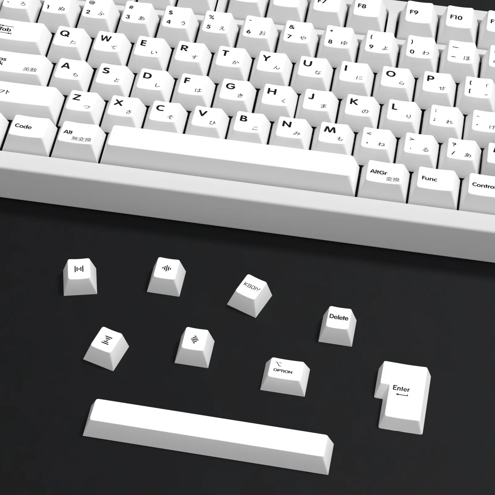 KBDiy 139 Keys GMK Minimal White Keycaps PBT Custom Cherry Profile Japanese Keycap for Mechanical Keyboard for MX Switches 75%