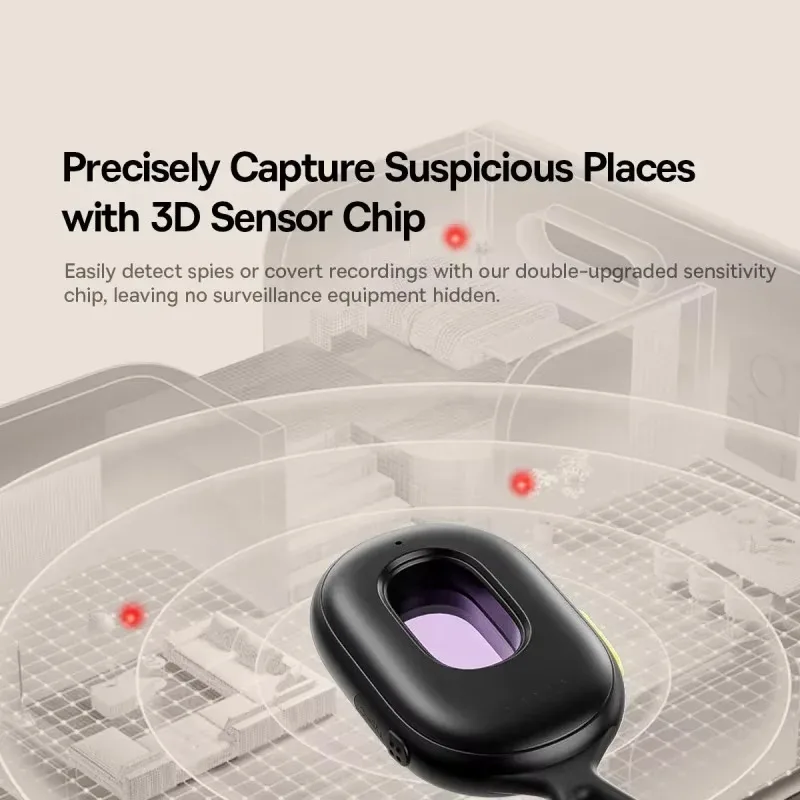 Wireless Anti Camera Detector Security Alarm Detector Sound Protection Sensor for Door Window Camera Anti-theft Alarm Finder