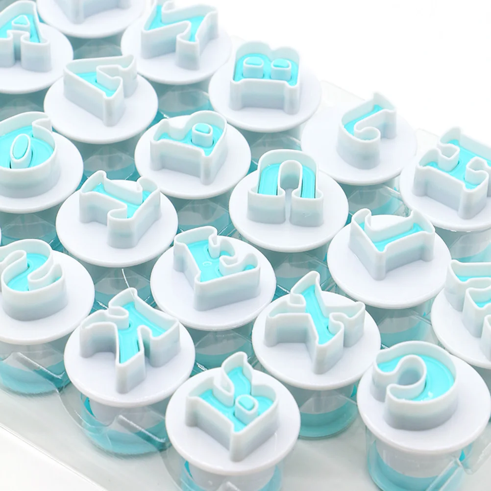 36 Pcs ABS Plunger Embossed Molds 0 9 Numbers Letters Cookie Sugar Paste Decorations Fondant Cake Maker Baking