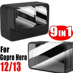 For Gopro Hero 12/13 Hardness Screen Lens Protector HD Tempered Glass for GoPro Hero 13 Front Black Anti-scratch Protective Film