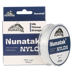 2024 NUNATAK New Nylon Fishing Line Full 120M Japan High Quality Monofilament Carp Line White Blue Green Nylon Sea Fishing Line