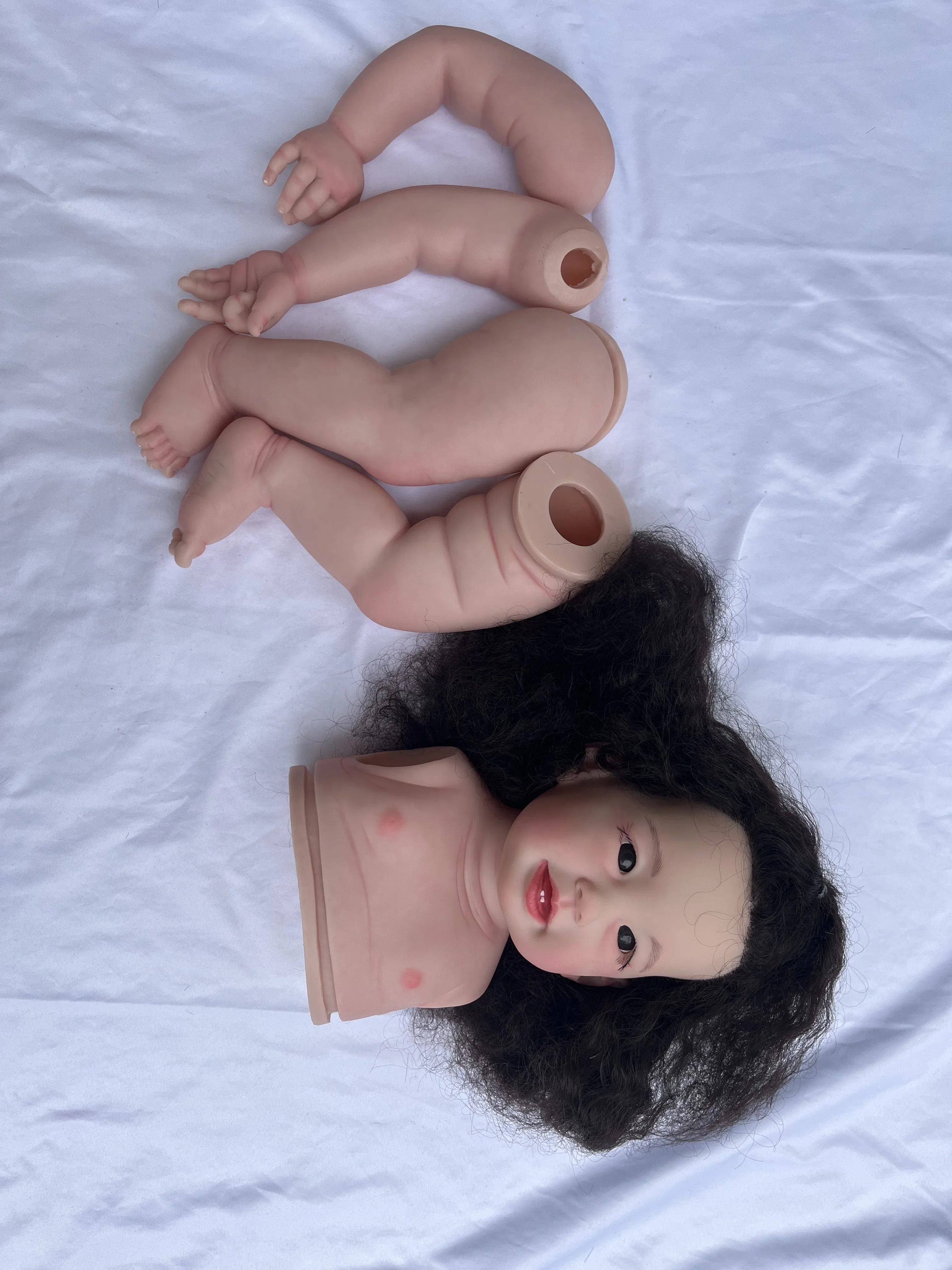 St.Store Customized Limited Supply28inch Reborn Baby Teegan mit handgewurzelten Haaren Echte Fotos DIY Teil bemalt Kit