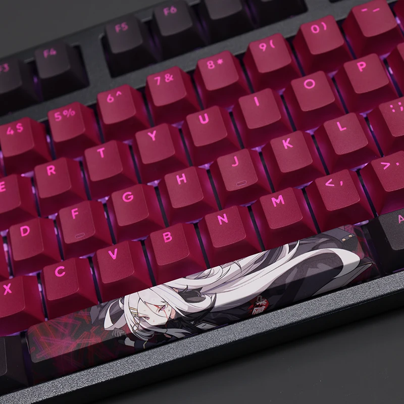 108 Keys/Set Blue Archive Sorasaki Hina Anime Games PBT Keycaps Cherry Profile for MX Switch DIY Mechanical Keyboard Game Gift