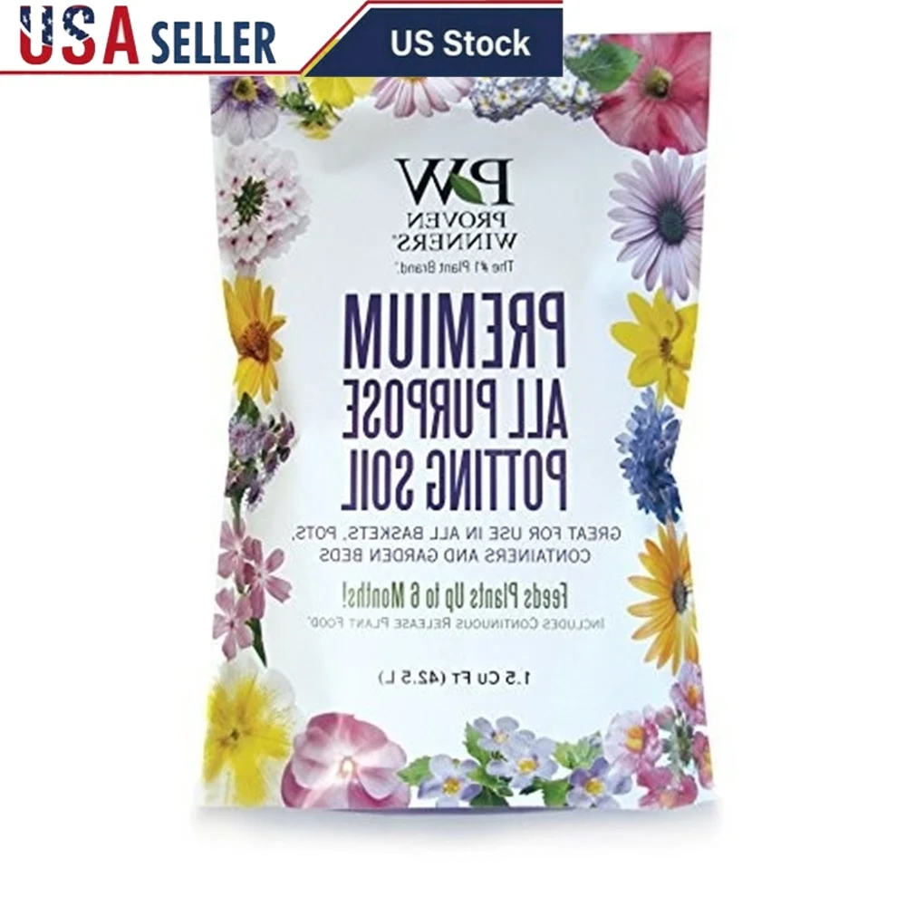 

Premium Potting Soil Vibrant Flowers Drainage and Air Porosity Soil pH Buffering All Purpose Blend Healthy Plant Growth