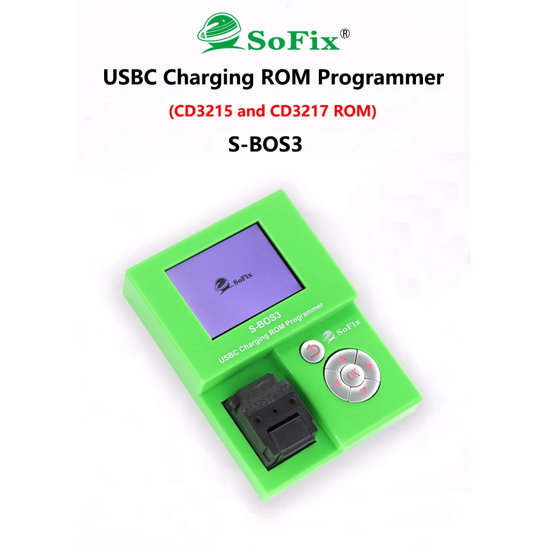SoFix S-BOS3 USB-C Charging ROM Programmer for (2016-2023), & CD3215/CD3217 ROM Data Repair Tool