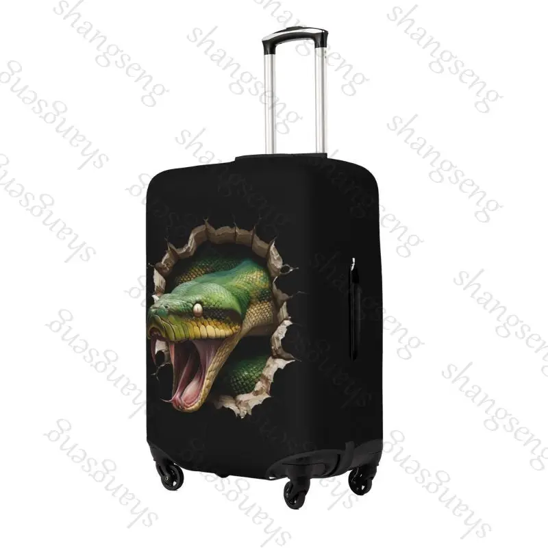 snake Cobra Fun Art Thicken Luggage Cover Elasticity Trolley dust cover Suitcase Protection Cover For 18-32 in Suitcase Case