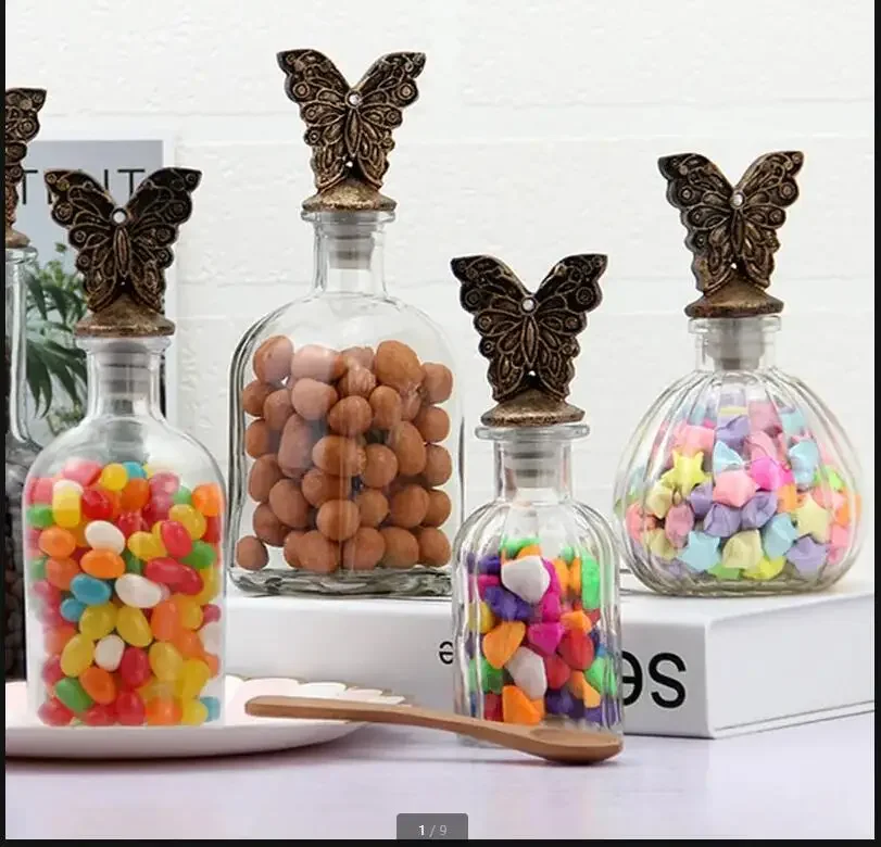 

Transparent Glass Storage Bottle Storage Tank Sealed Jar Candy Jar Aromatherapy Bottle Glass Vase Food Organizer Decorative Jar