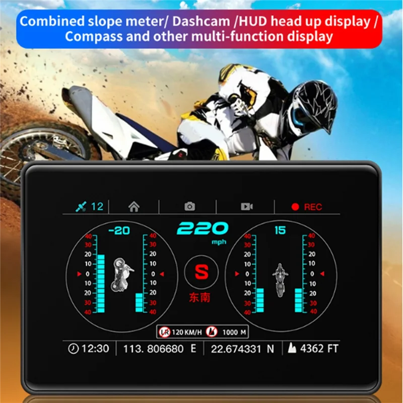 Touch Screen C20-M Car Head Up Display Vehicle GPS Projector Vehicle Speed Compass Level On-Board Display Alarm 32G