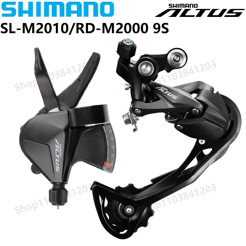 SHIMANO ALTUS M2000 9 velocidades SL-M2010 palanca de cambios RD-M2000 desviador trasero SHADOW 9 velocidades para bicicleta de montaña MTB piezas de bicicleta 9S