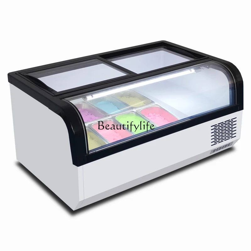 

Desktop ice cream display cabinet Commercial frozen hard ice cream cabinet
