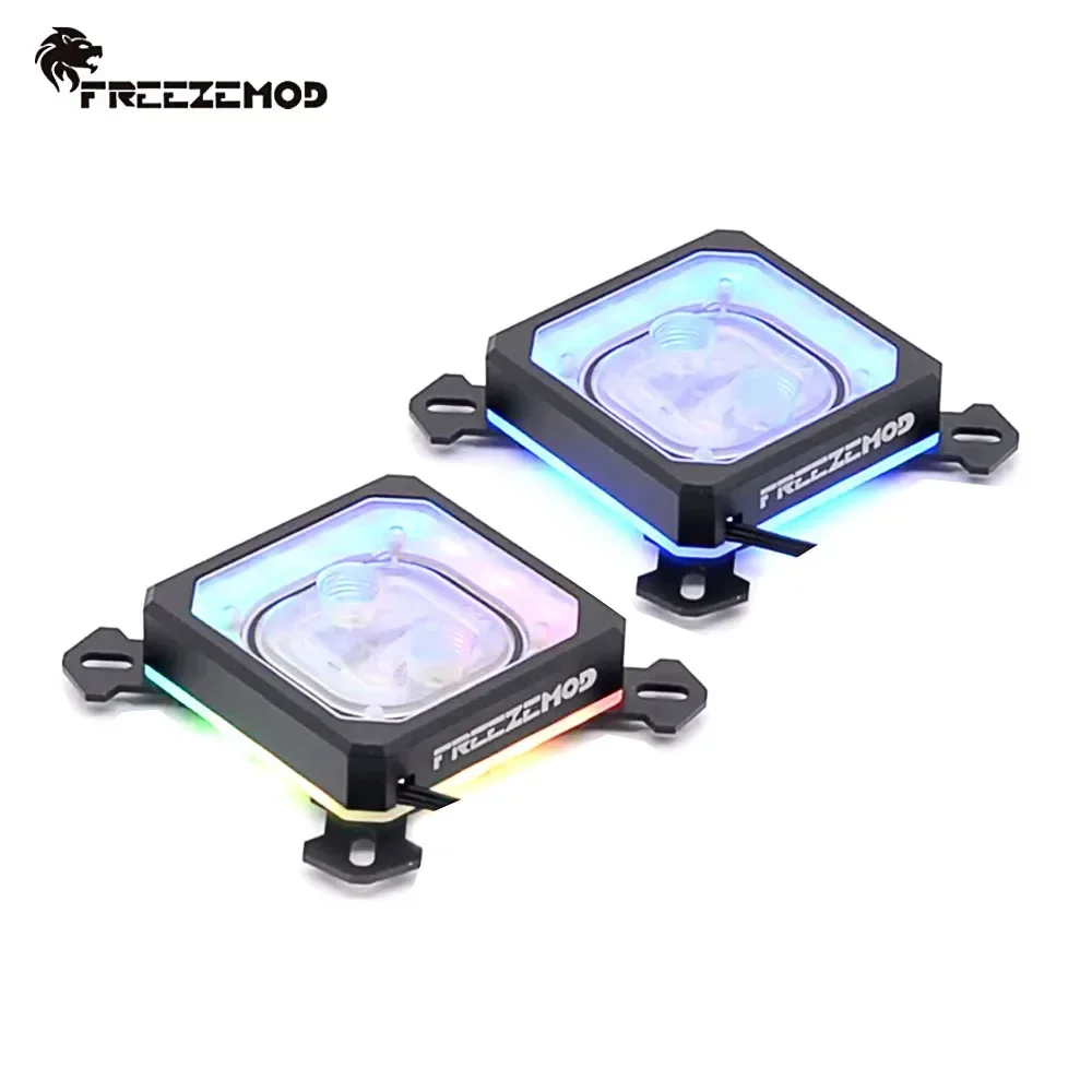 FREEZEMOD ทองแดง CPU Water Block สําหรับ Intel LGA 1700/1200/1156/1155/1151/1150 คอมพิวเตอร์โปรเซสเซอร์ Cooler 5V Aura SYNC