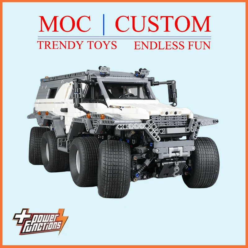 Specially Customized MOC Shaman 8x8 Technic Model with Lights - Trendy Educational Toy - Fun Building Game Set Holiday gifts