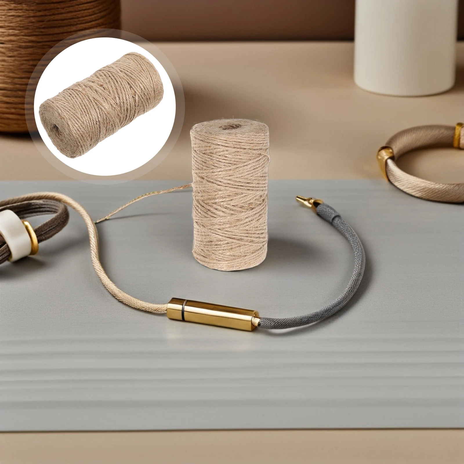 

Hemp Rope Artificial Rope String Hemp Ribbon for Crafts Wedding Decoration Garden Fence Bouquet Wrapping Soft