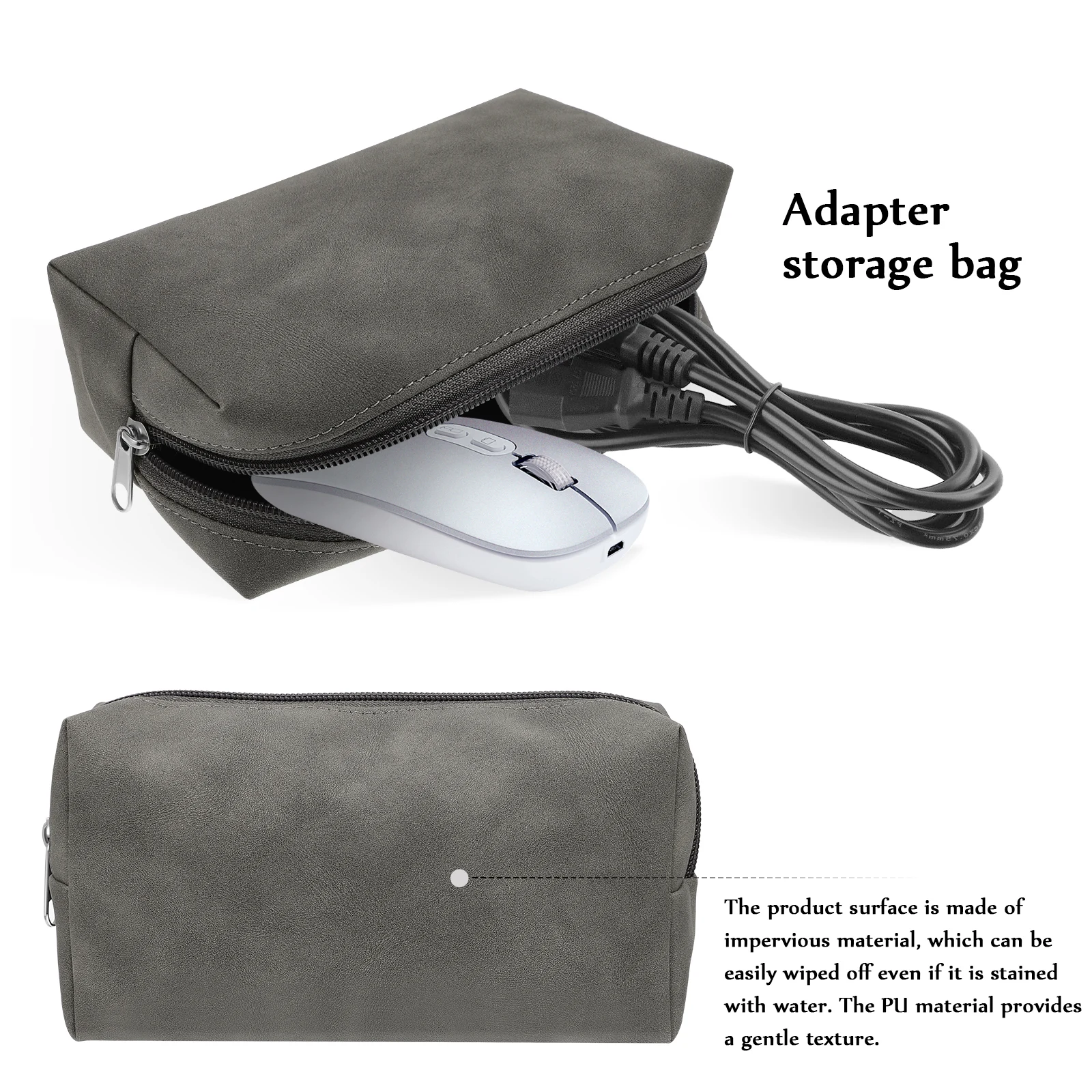 

Laptop Sleeve Bag PU Scratch Tear Resistant Storage Compatible 13.3 Inch Laptop Computer Case