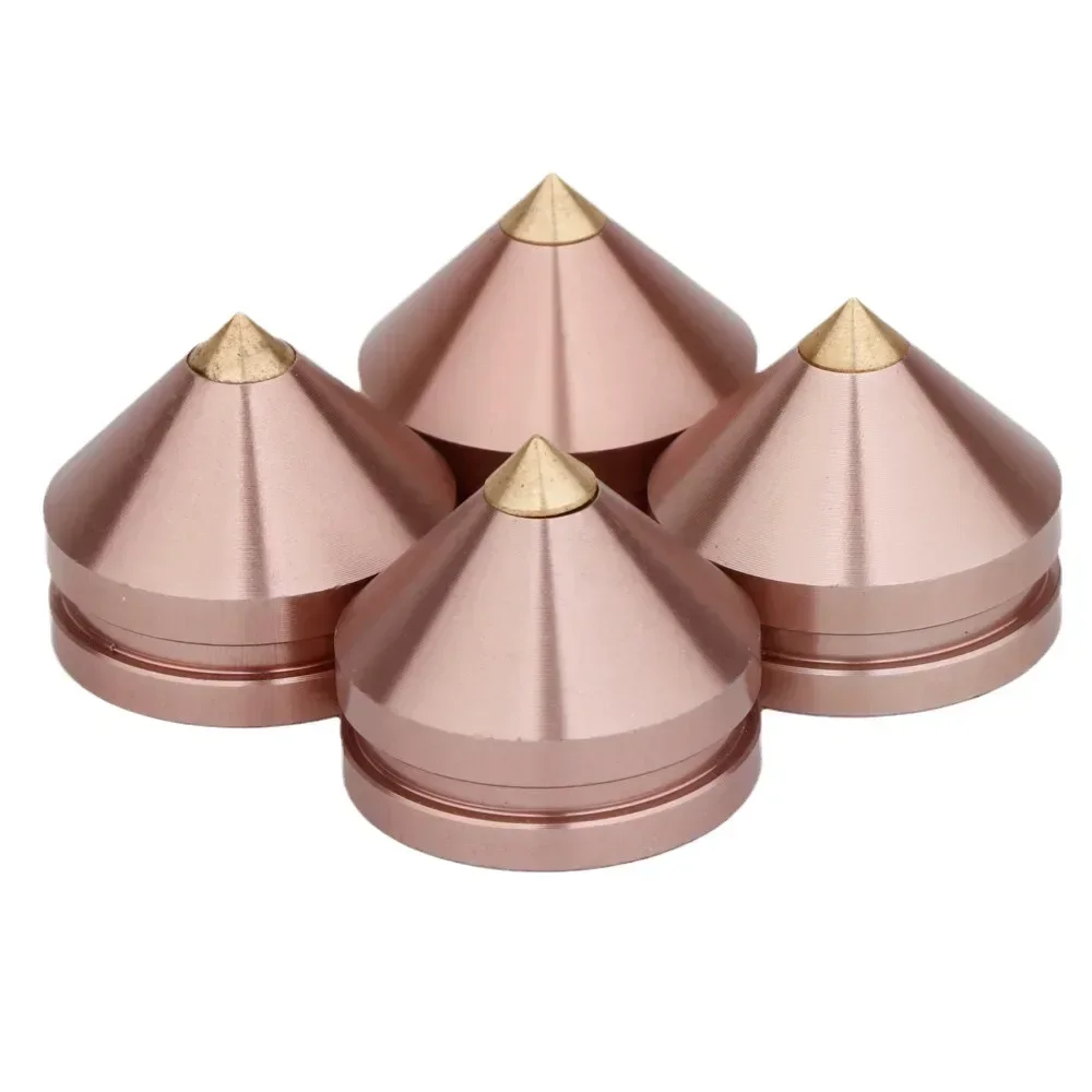 

four Speaker Stand Feet Foot Pad Aluminium Alloy Metal Spikes Cone Floor Foot Nail Speaker Noise